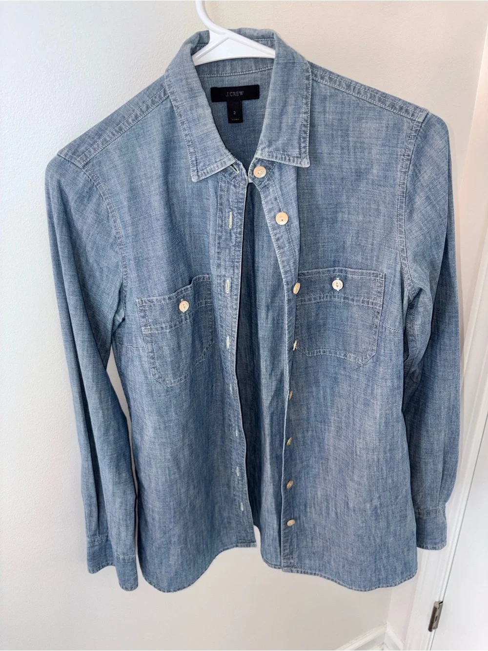 J. Crew Blue Chambray Denim Shirt || Size 2